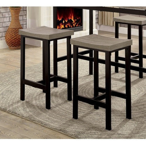 5 Pc Counter Chairs and Table in Black Gray