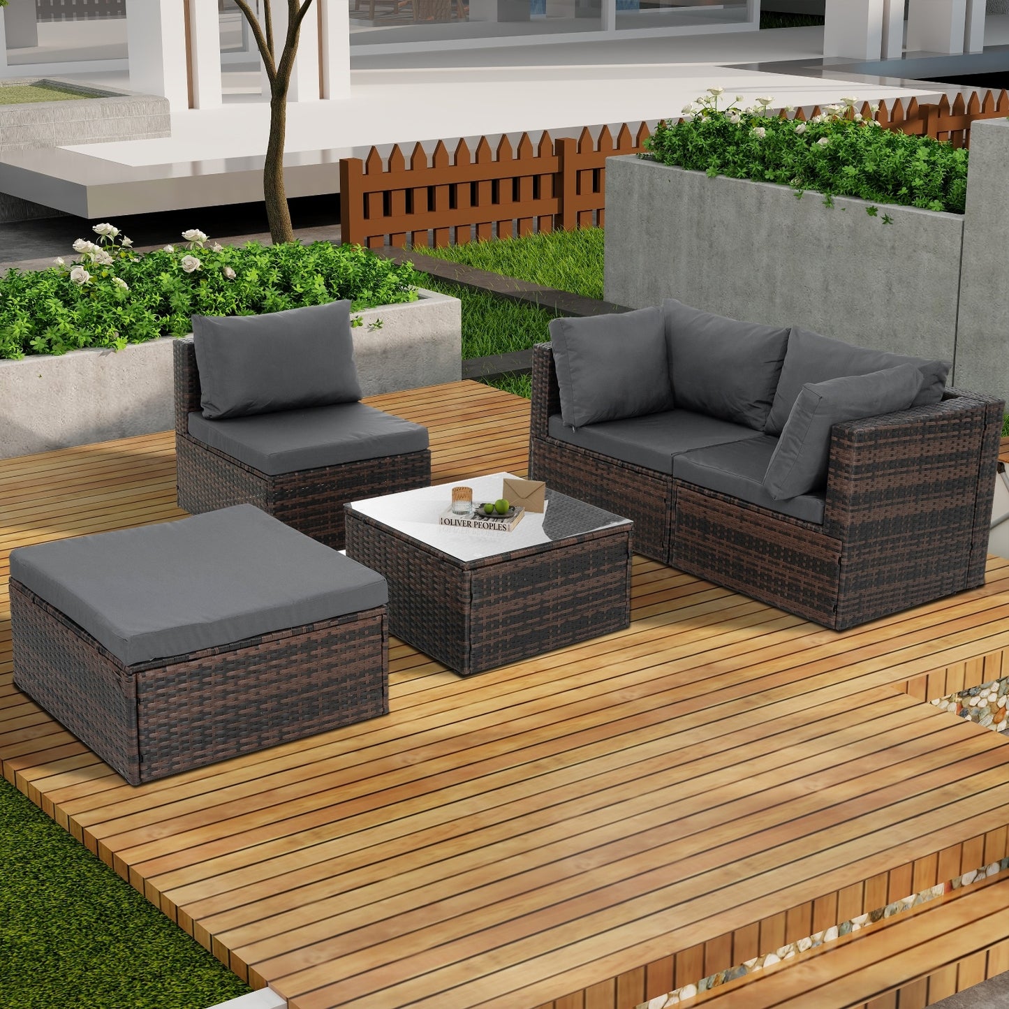 Weather Resistant Patio Furniture with Coffee Table