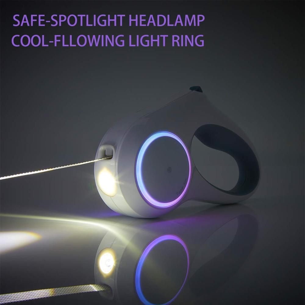 Retractable Dog Leash LED Light for nightime