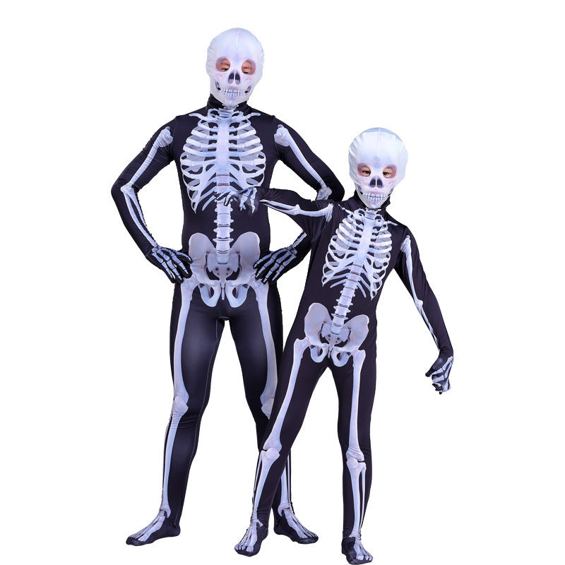 kids S M L and Adult XS S M L Halloween Skeleton Costume