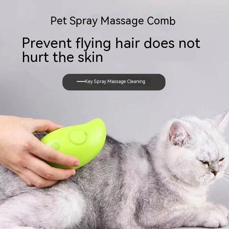 3 In 1 Cat Dog Steam Brush Electric Spray Massage Grooming Comb