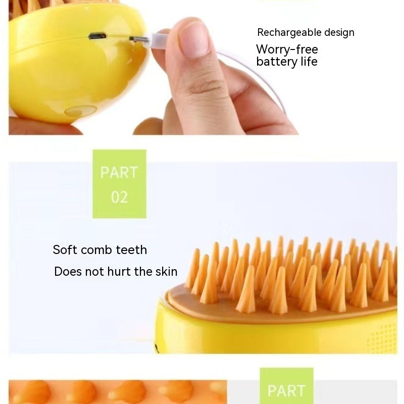 3 In 1 Cat Dog Steam Brush Electric Spray Massage Grooming Comb