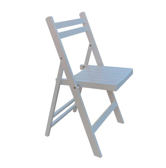 Four Slatted Wood Folding Special Event Chairs