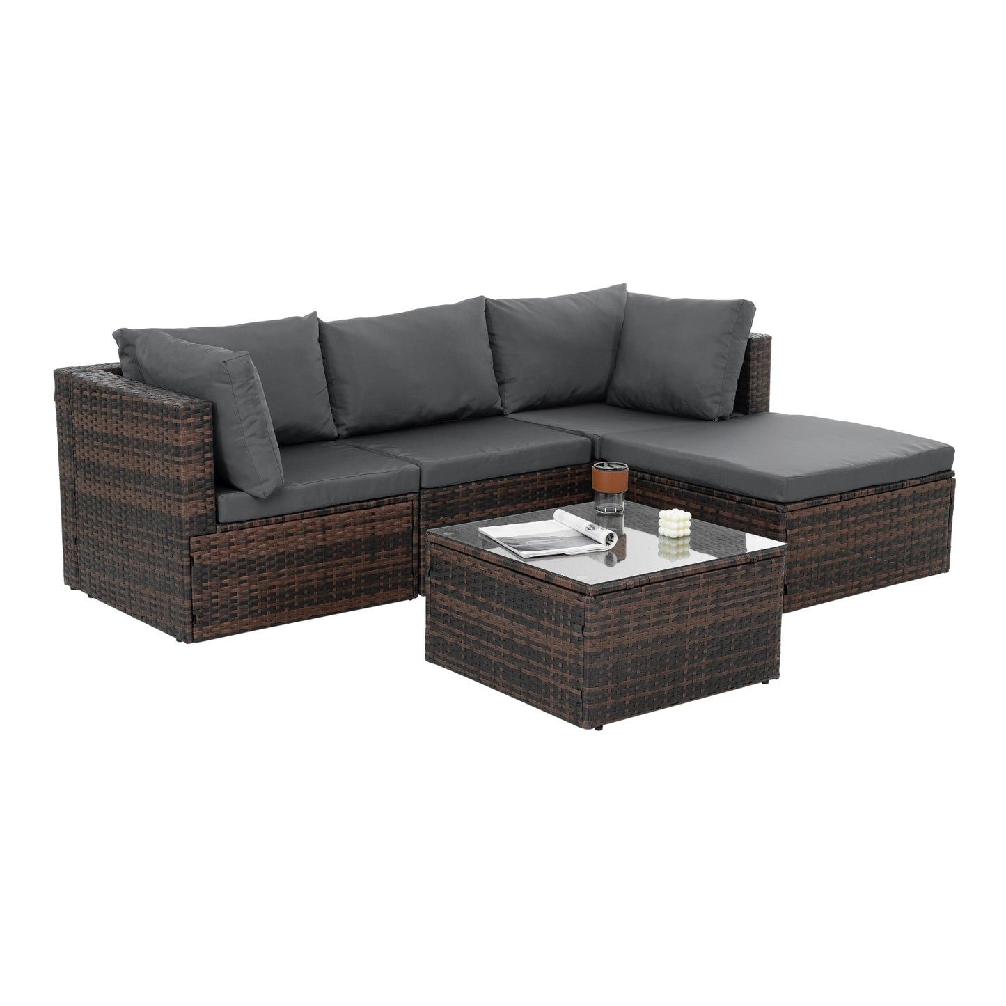Weather Resistant Patio Furniture with Coffee Table