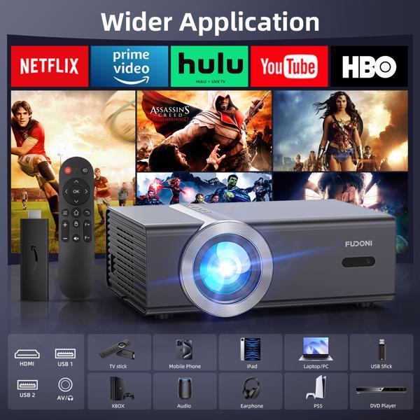 Projector for outdoor/indoor WiFi And Bluetooth