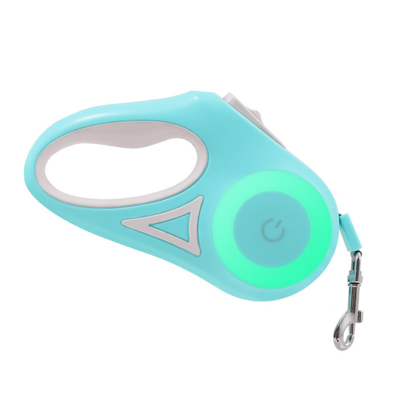 Retractable Leash And Dog Collar Spotlight Automatic Traction Rope For Small Medium Dogs