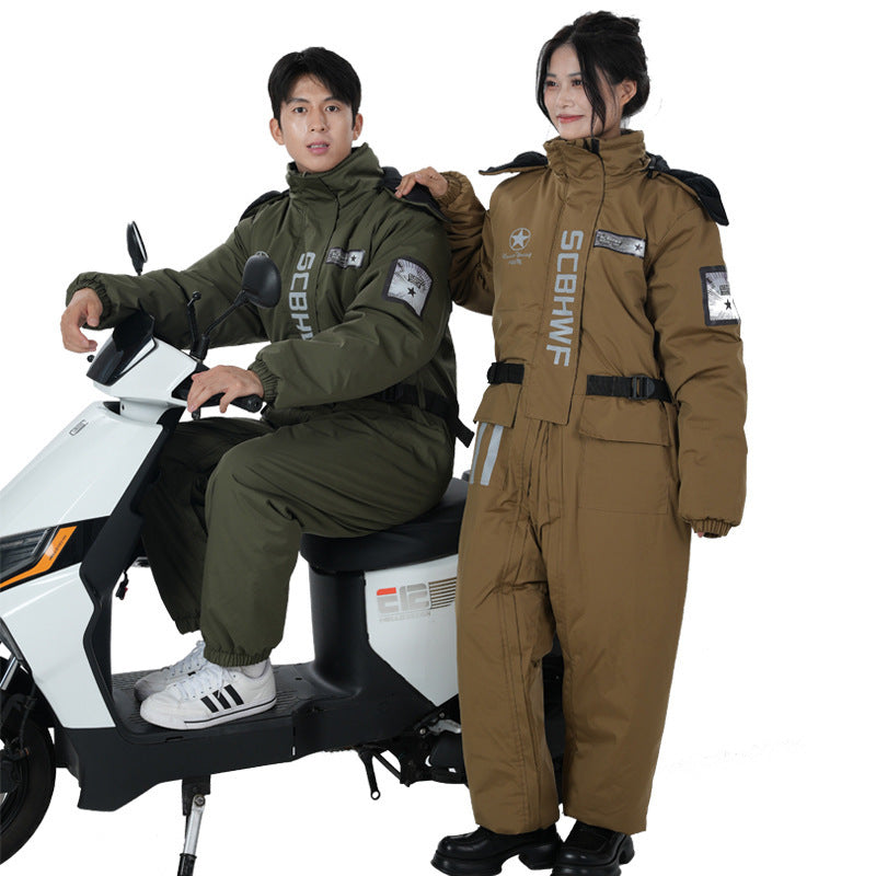 S/M/L Durable Winter Outdoors Cold-proof Cycling One-piece Clothes