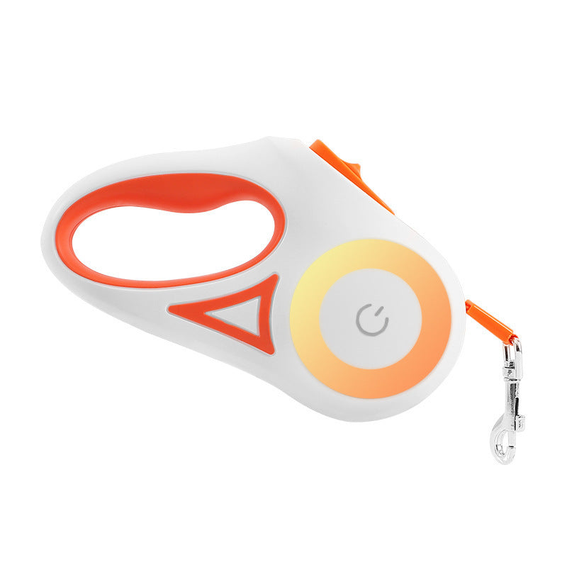 Retractable Leash And Dog Collar Spotlight Automatic Traction Rope For Small Medium Dogs
