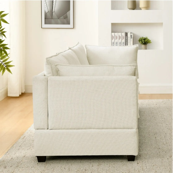 3-Piece Chenille Fabric Living Room Furniture