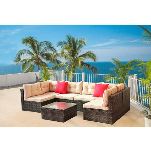 Patio Garden Furniture Corner Sofa Set