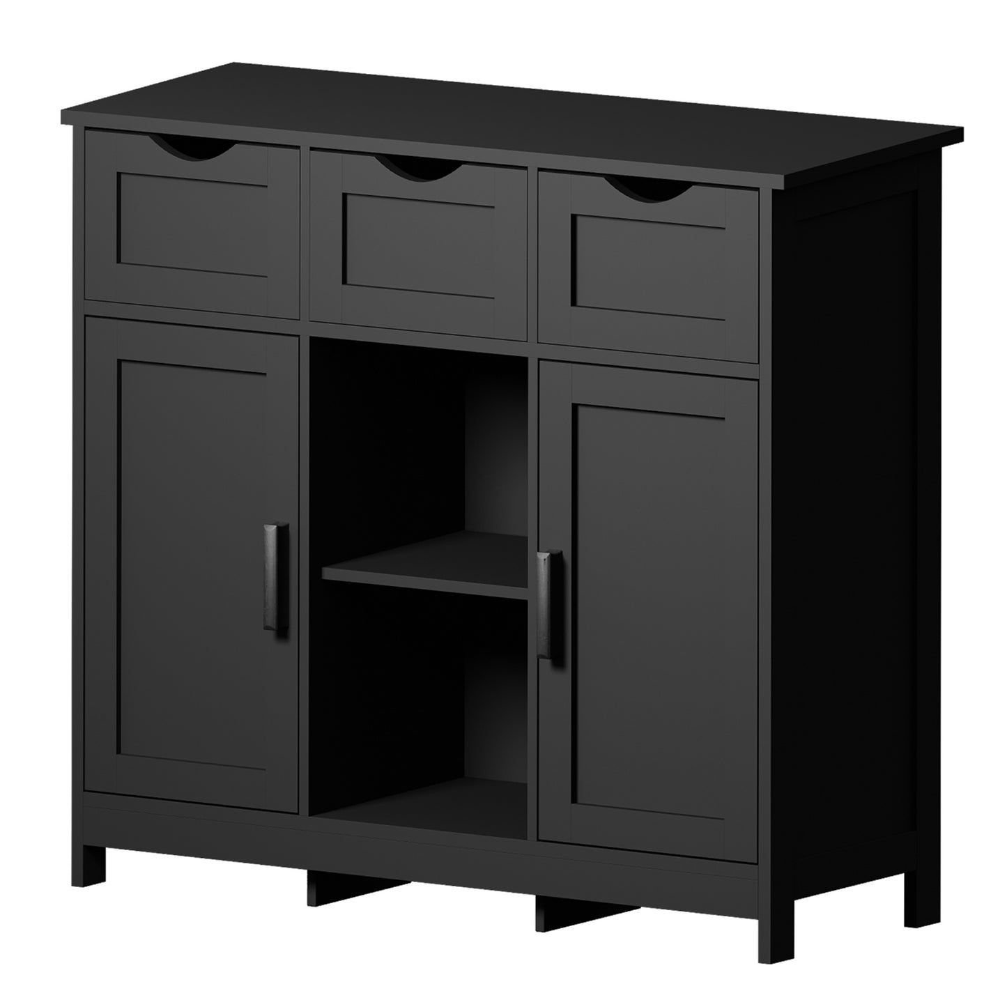 Modern Storage Cabinet With Drawers And Shelves