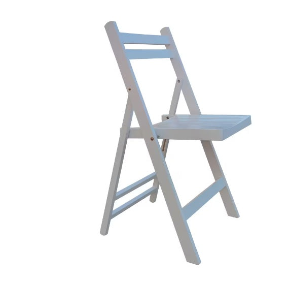 Four Slatted Wood Folding Special Event Chairs