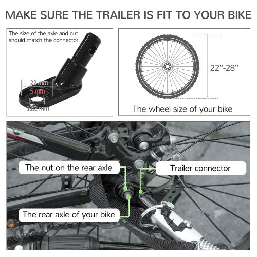 Aosom 2 In 1 Bike Trailer, Green Foldable Dog Bike Stroller With Aluminum Frame, Quick Release Wheels, Anti-Slip Mat, Hitch Coupler, Reflectors, Flag For Medium Dogs