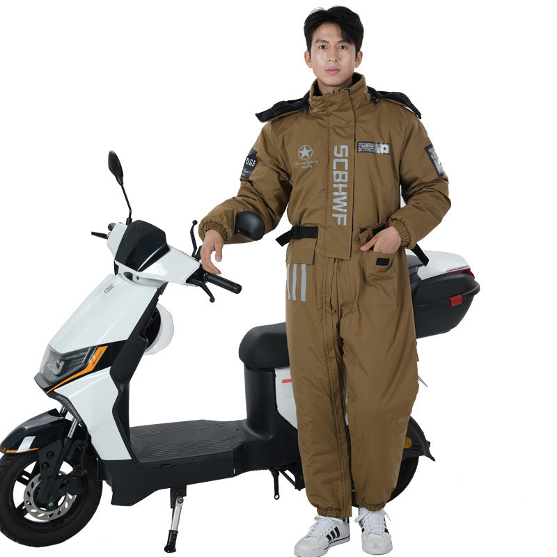 S/M/L Durable Winter Outdoors Cold-proof Cycling One-piece Clothes