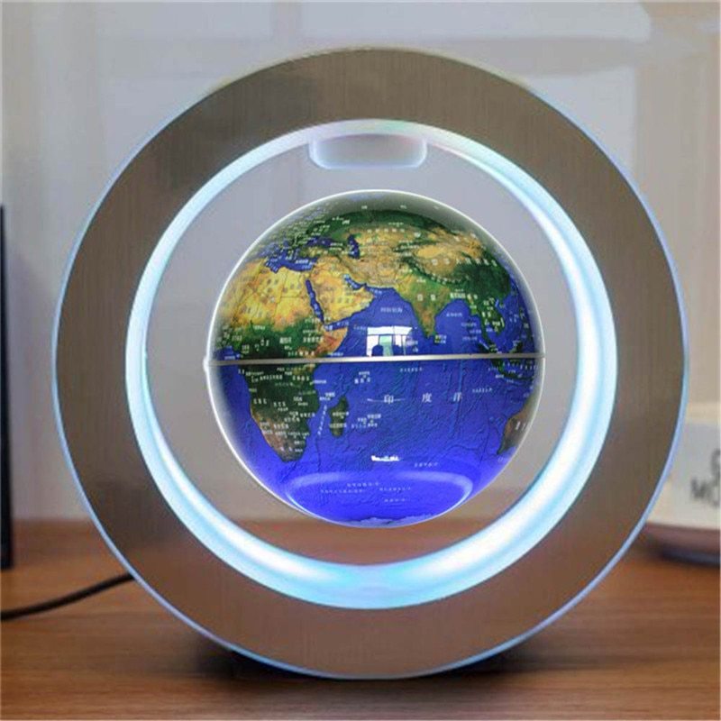 LED World Map Floating Globe Light