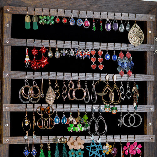 Full Body Mirror Rotating Jewelry Cabinet
