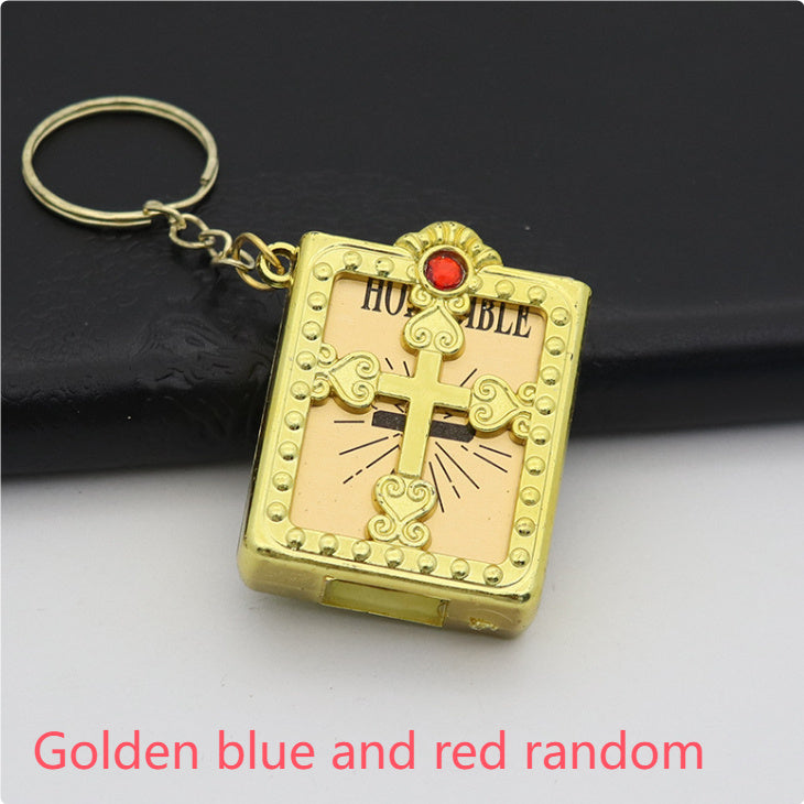 Mini HOLY Bible Keychain Religious Christian Jesus Cross Key Chain