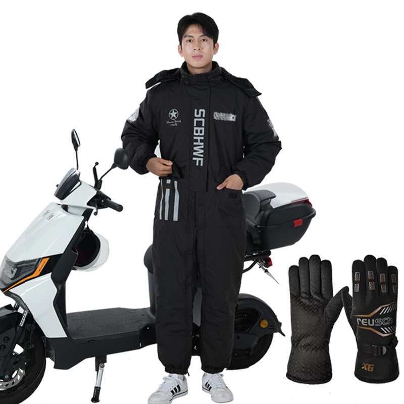 S/M/L Durable Winter Outdoors Cold-proof Cycling One-piece Clothes