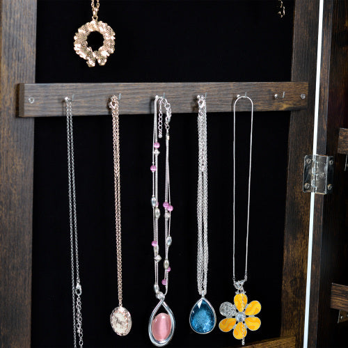 Full Body Mirror Rotating Jewelry Cabinet