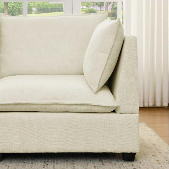 3-Piece Chenille Fabric Living Room Furniture