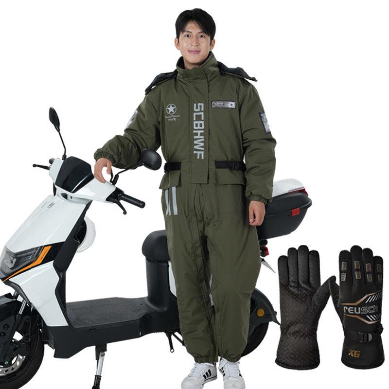 S/M/L Durable Winter Outdoors Cold-proof Cycling One-piece Clothes