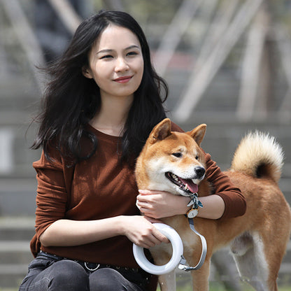 Circle Dog Leash, with nightlight for night dog walk