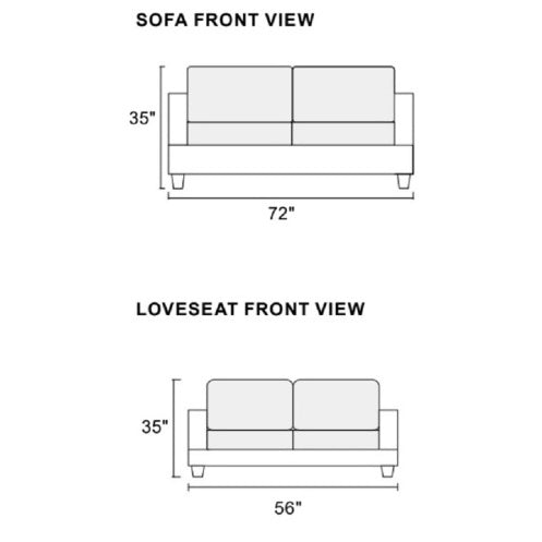 2pc Sofa Set in Black Tufted with Pillows