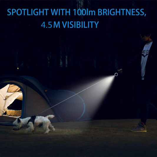 Retractable Dog Leash LED Light for nightime