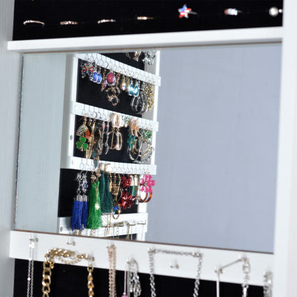Full Body Mirror Rotating Jewelry Cabinet