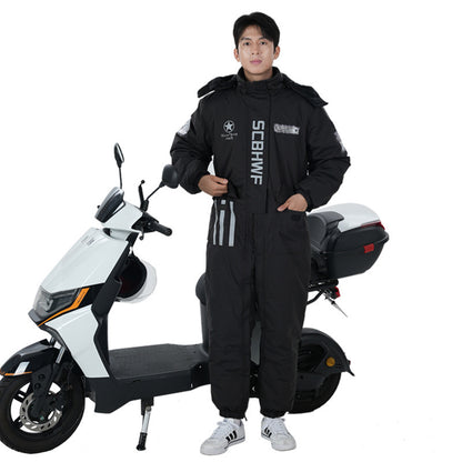 S/M/L Durable Winter Outdoors Cold-proof Cycling One-piece Clothes