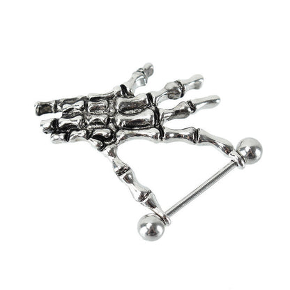 Skeleton Hand Piercing Bar Ear ring