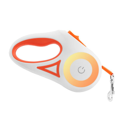 Retractable Leash And Dog Collar Spotlight Automatic Traction Rope For Small Medium Dogs