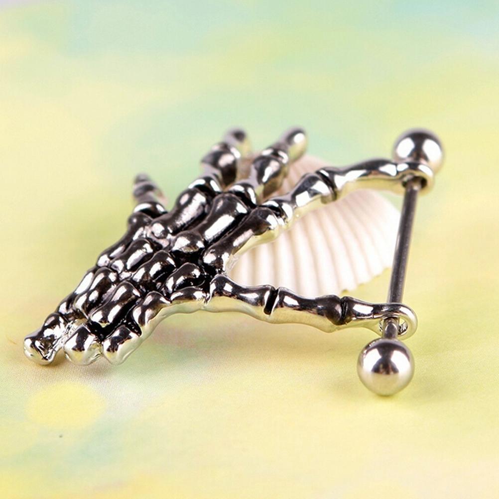 Skeleton Hand Piercing Bar Ear ring