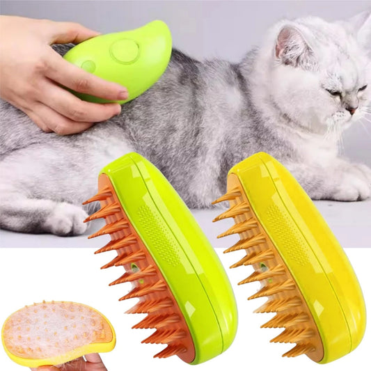 3 In 1 Cat Dog Steam  Brush Electric Spray Massage Grooming Comb