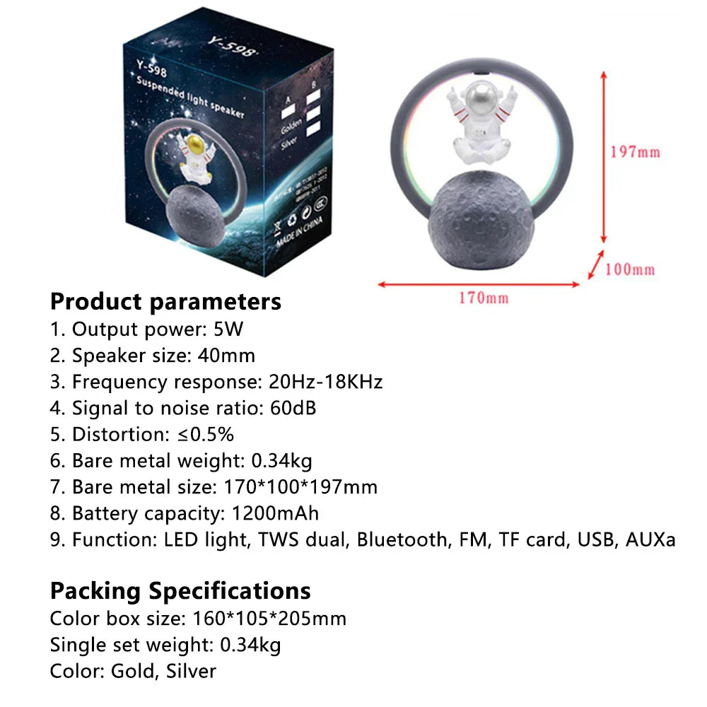Magnetic Levitation Astronaut Bluetooth Speaker