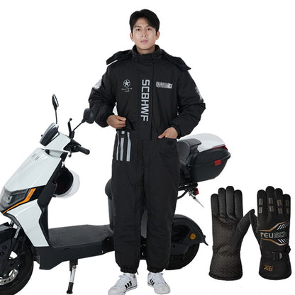 S/M/L Durable Winter Outdoors Cold-proof Cycling One-piece Clothes