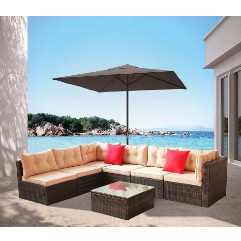 Patio Garden Furniture Corner Sofa Set